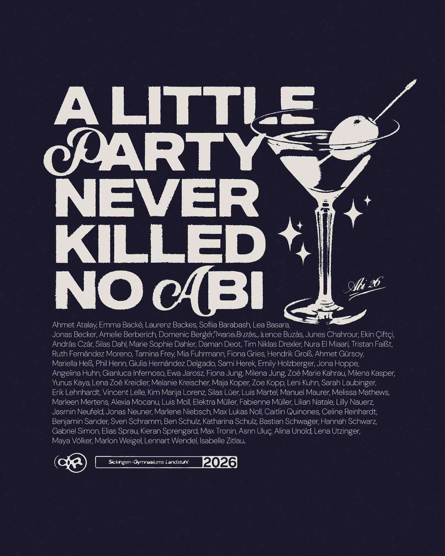 A Little Party – Big Type Martini