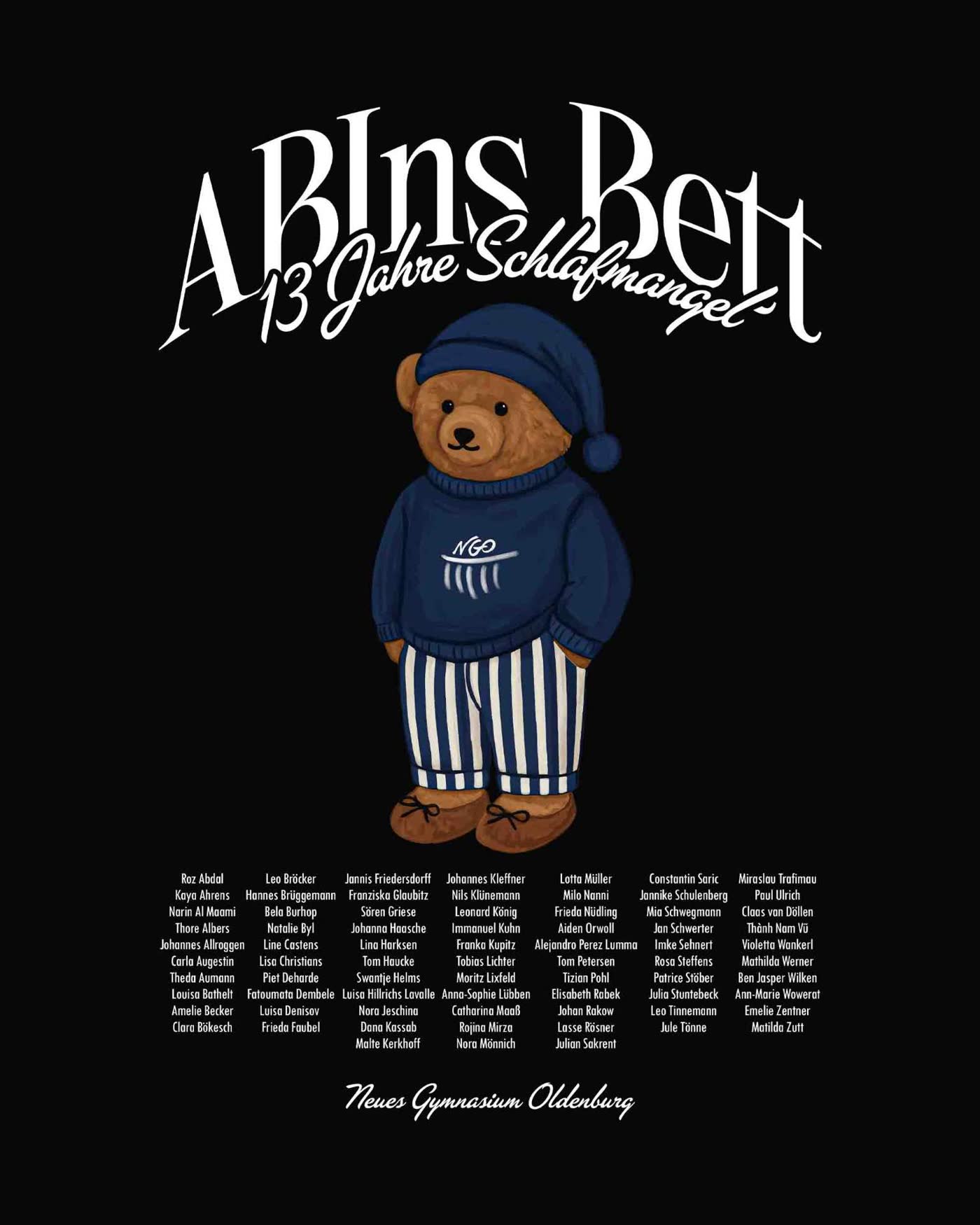 Ab ins Bett – 13 Jahre Schlafmangel Pyjama-Bär