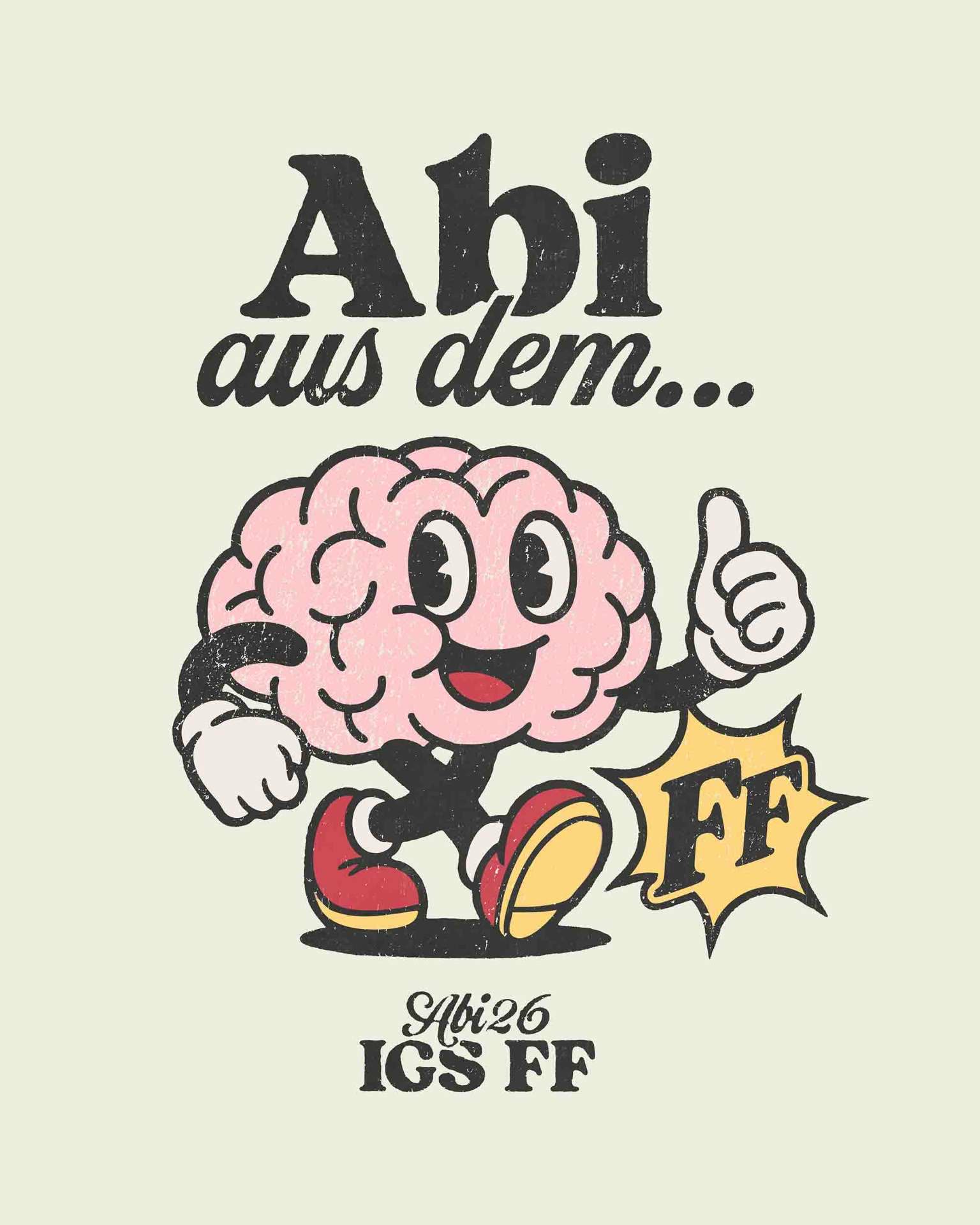 Abi aus dem FF – Retro Brain Mascot