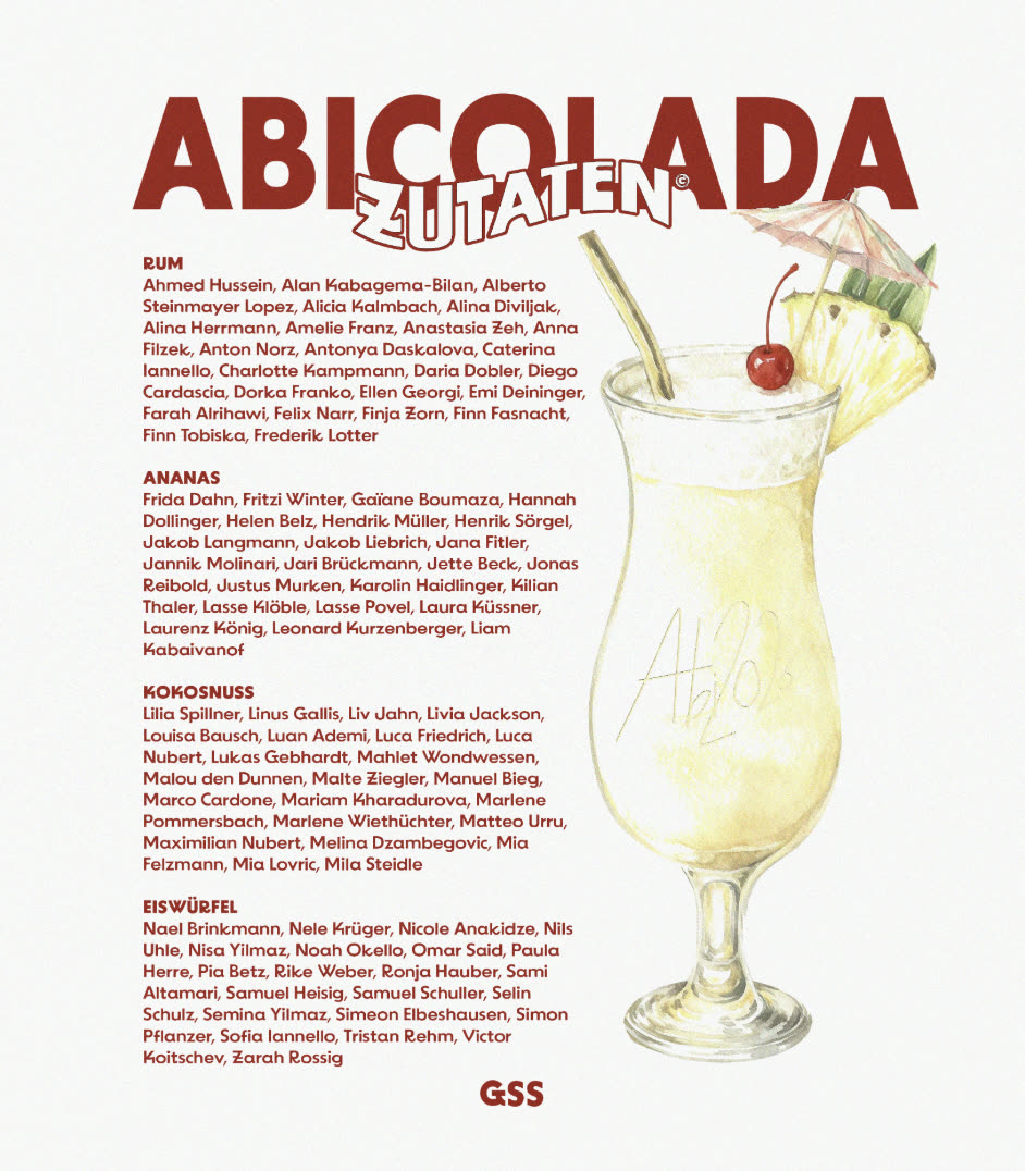 Abicolada – Zutaten GSS