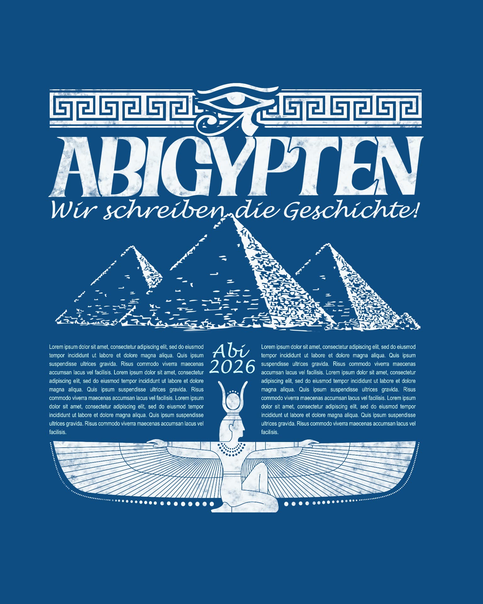 Abigypten – Pyramiden Isis Blau Vintage
