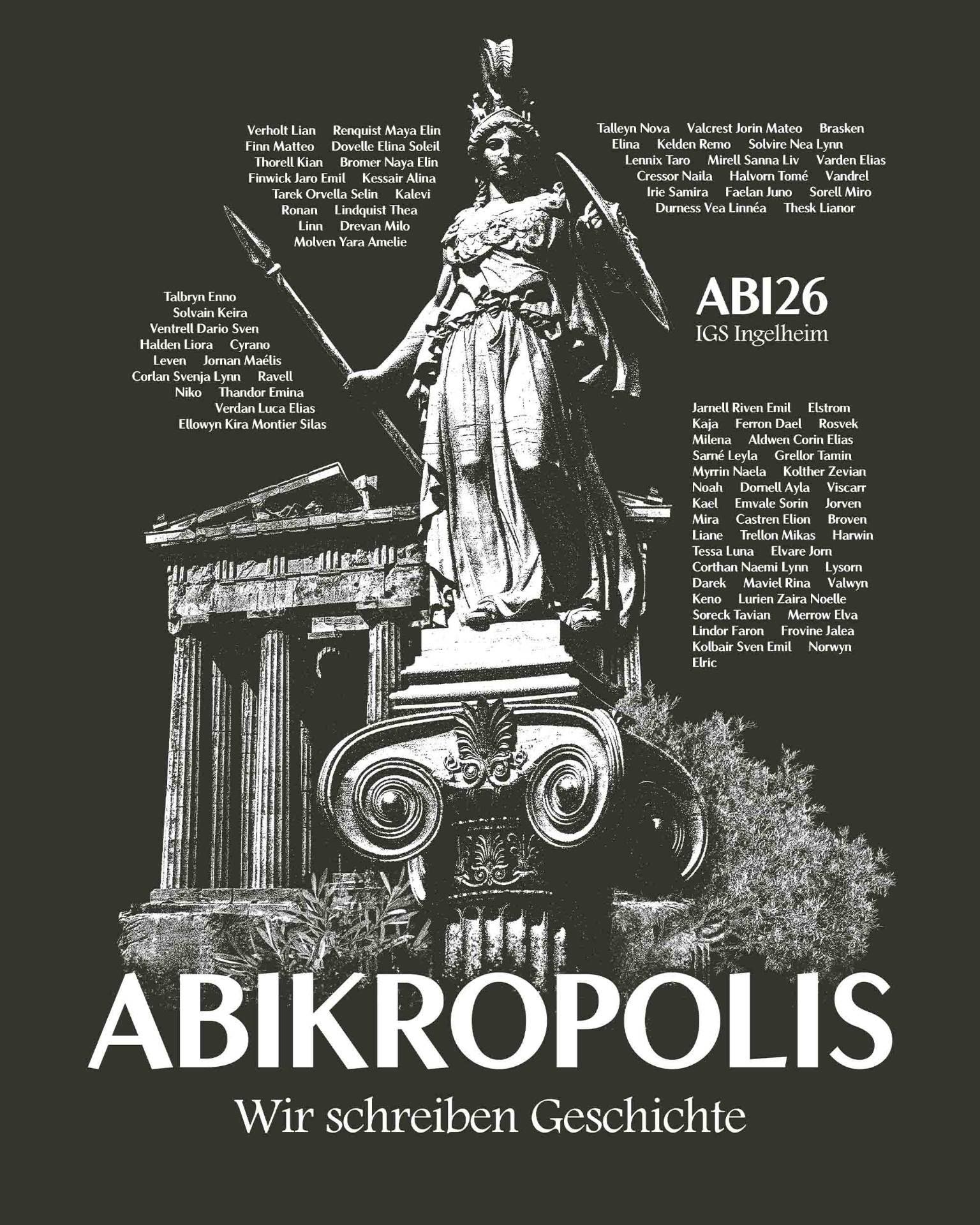 Abikropolis – Athena Statue Wir schreiben Geschichte Mono