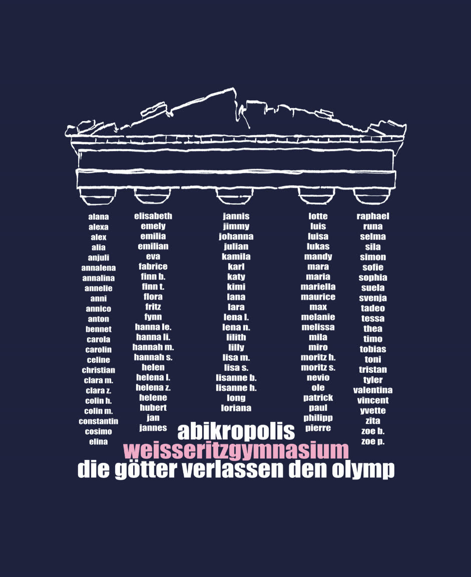 Abikropolis – Tempel Namenssäulen Navy Pink