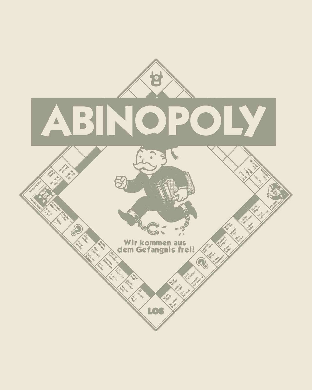 Abinopoly – Spielbrett Vintage Creme