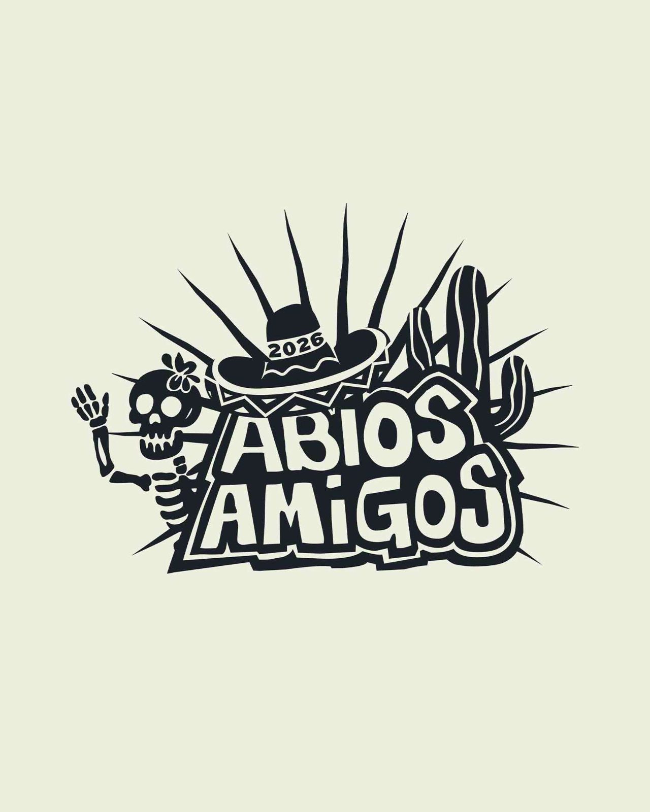 Abios Amigos – Skelett Sombrero Creme