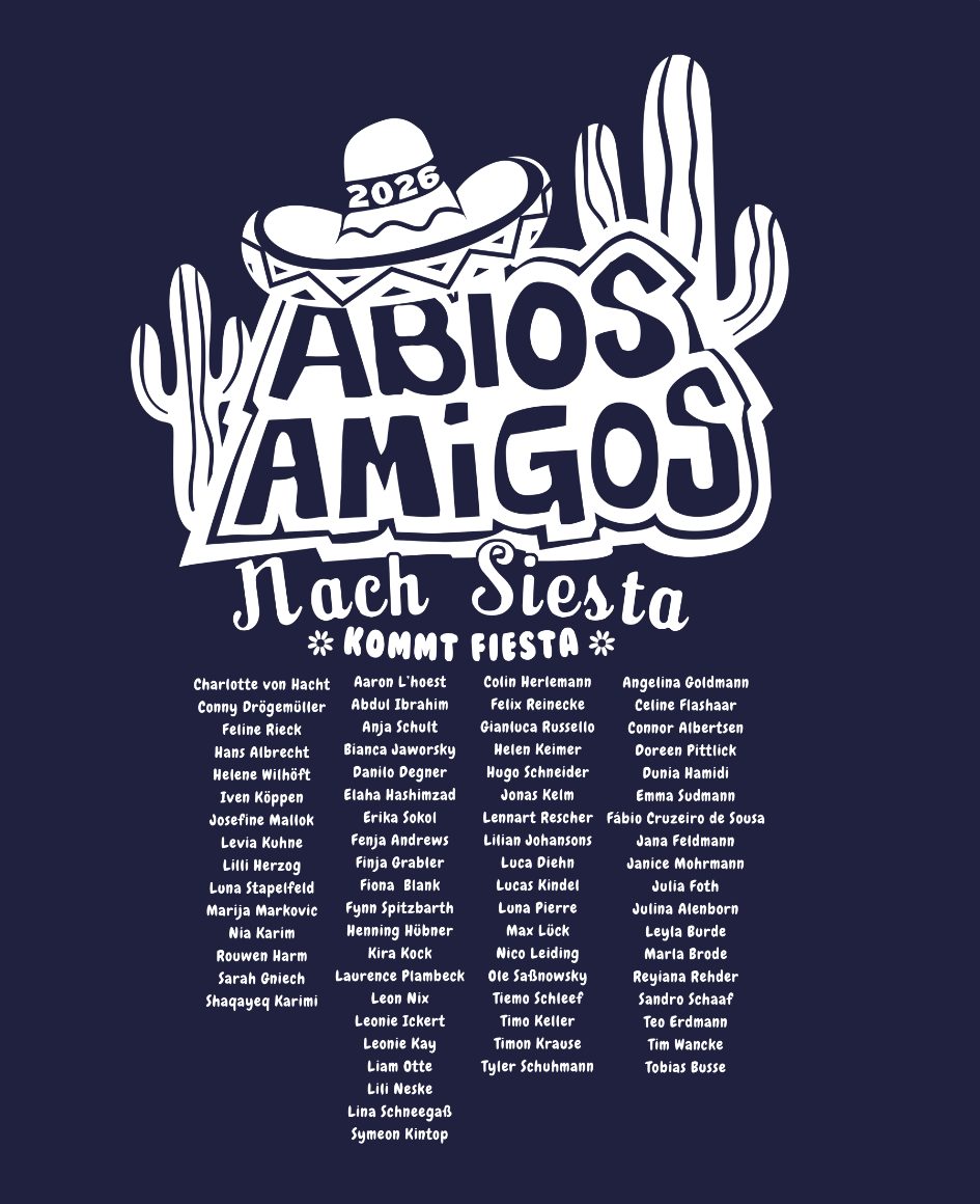 Abios Amigos – Nach Siesta kommt Fiesta Namensliste