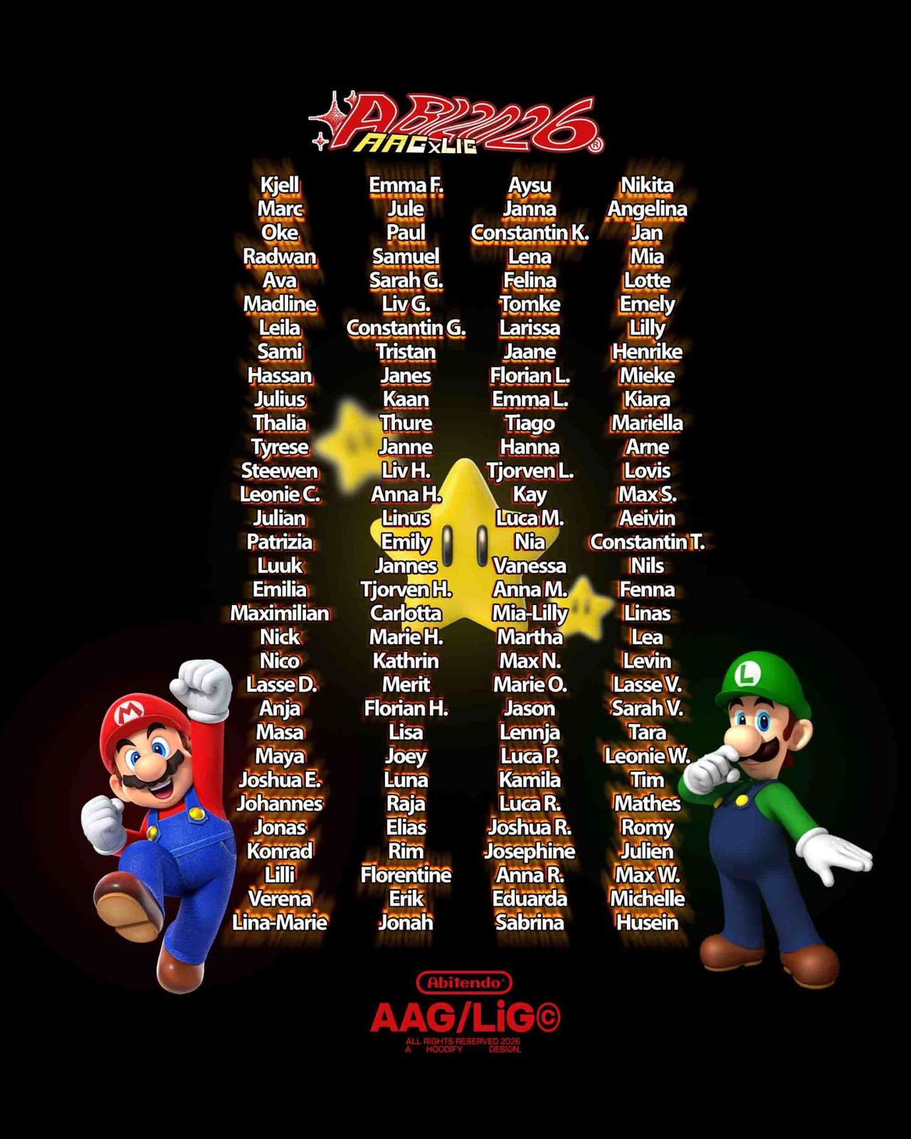 Abitendo – AAG LiG Abi 26 Feuer Stern Mario Luigi