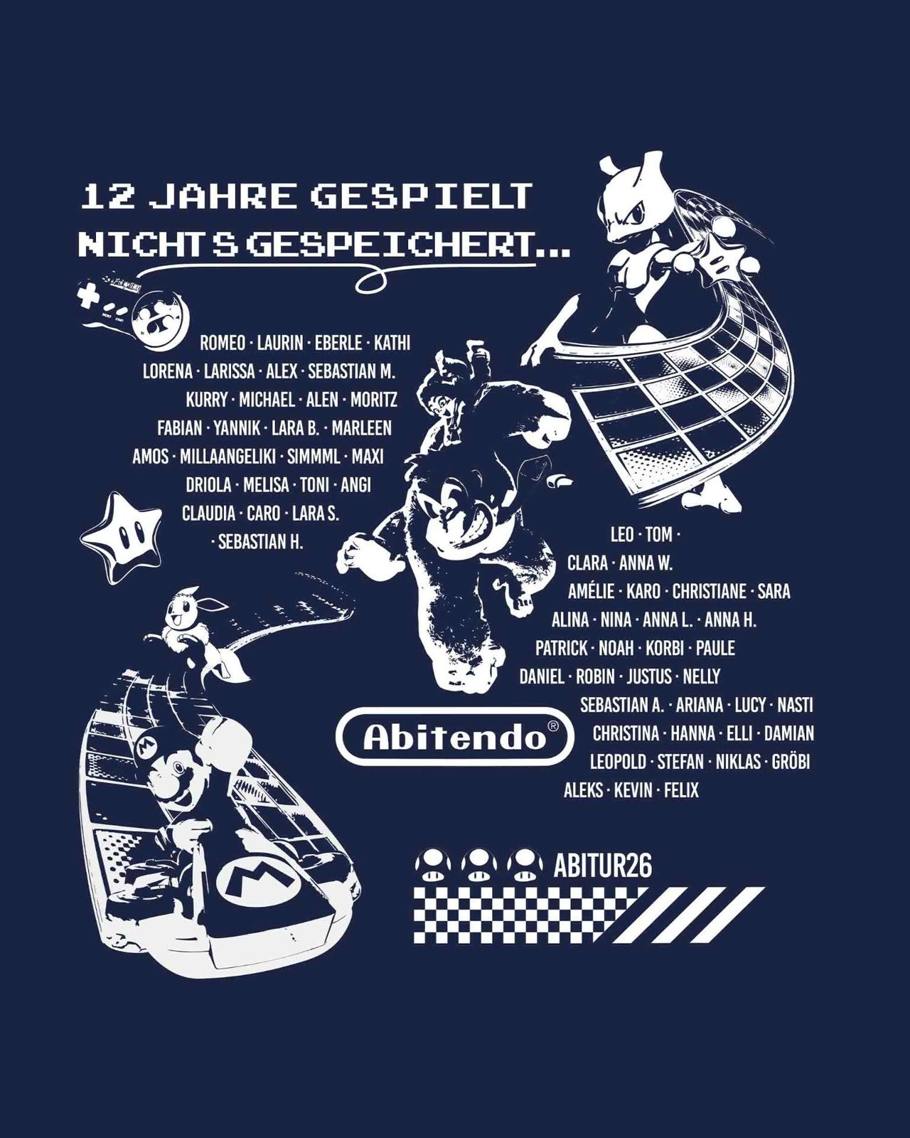 Abitendo – 12 Jahre gespielt Mewtwo Mario Kart Navy