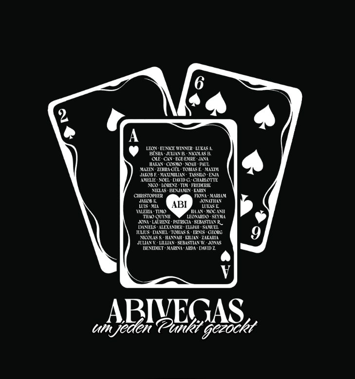 Abivegas – Ass Karten Namensliste Herz