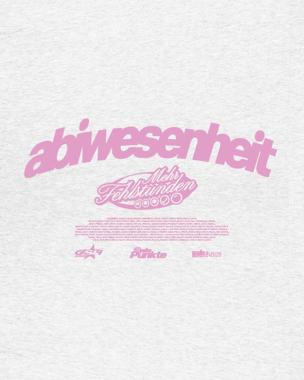 Abiwesenheit – Mehr Fehlstunden als Punkte Pink Grau