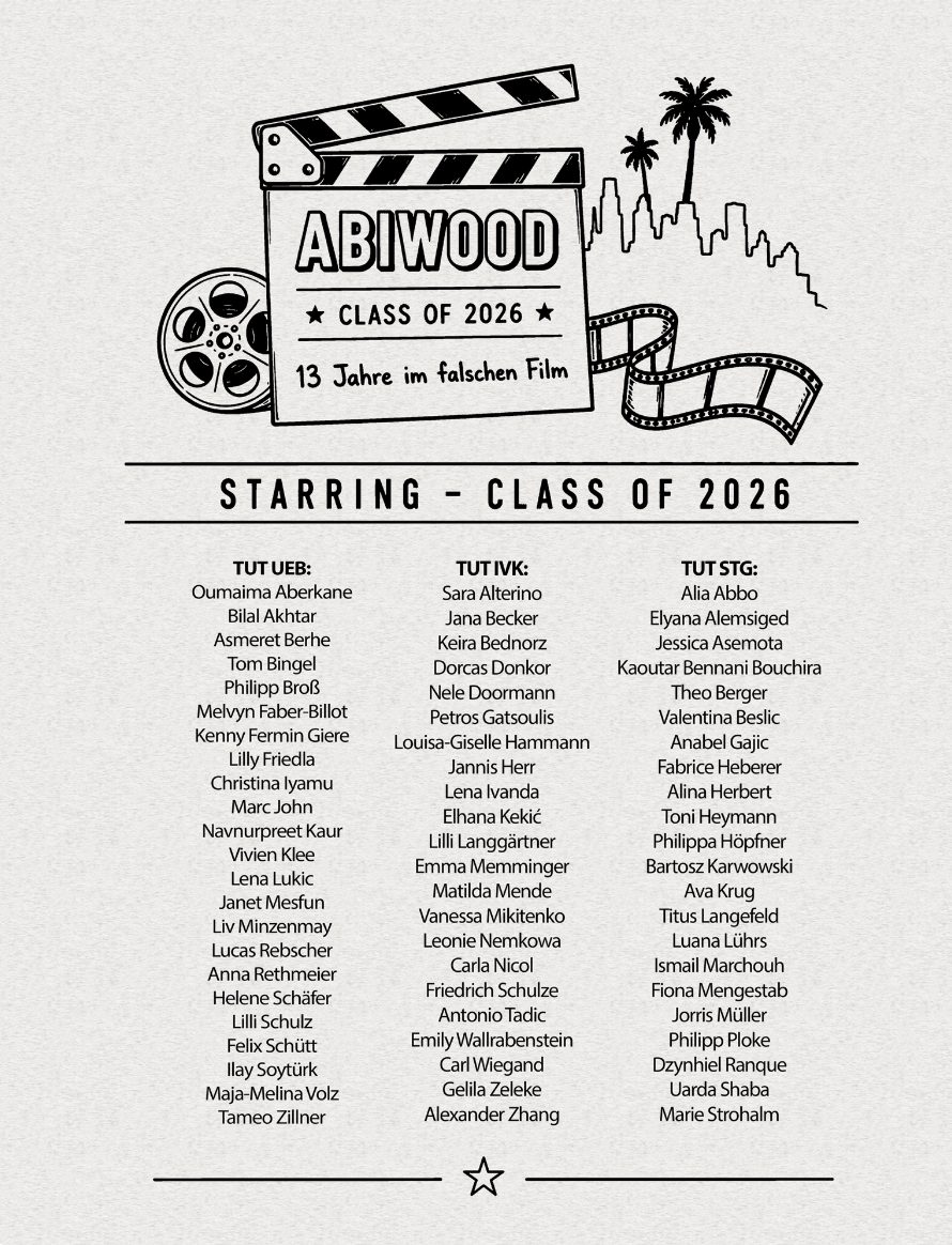 Abiwood – Filmklappe Starring Class of 2026