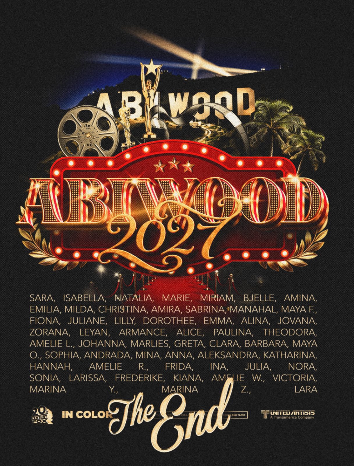 Abiwood 2027 – Marquee Gold Rot Roter Teppich