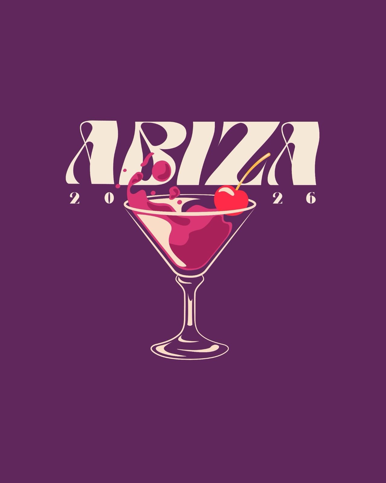 Abiza 2026 – Martini Kirsche Lila