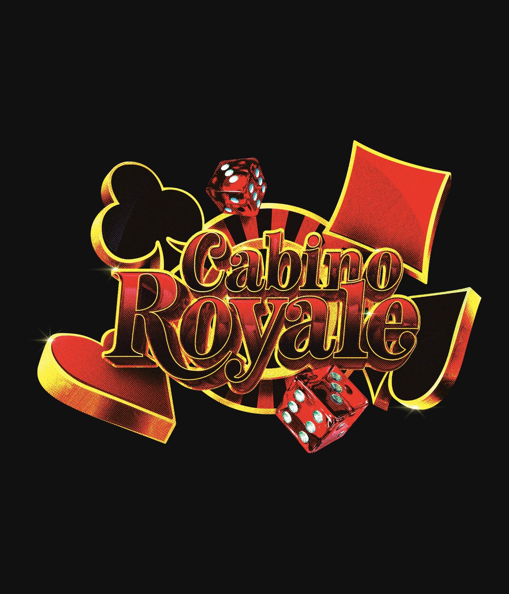 Cabino Royale – 3D Rot Gold Logo Kartensymbole