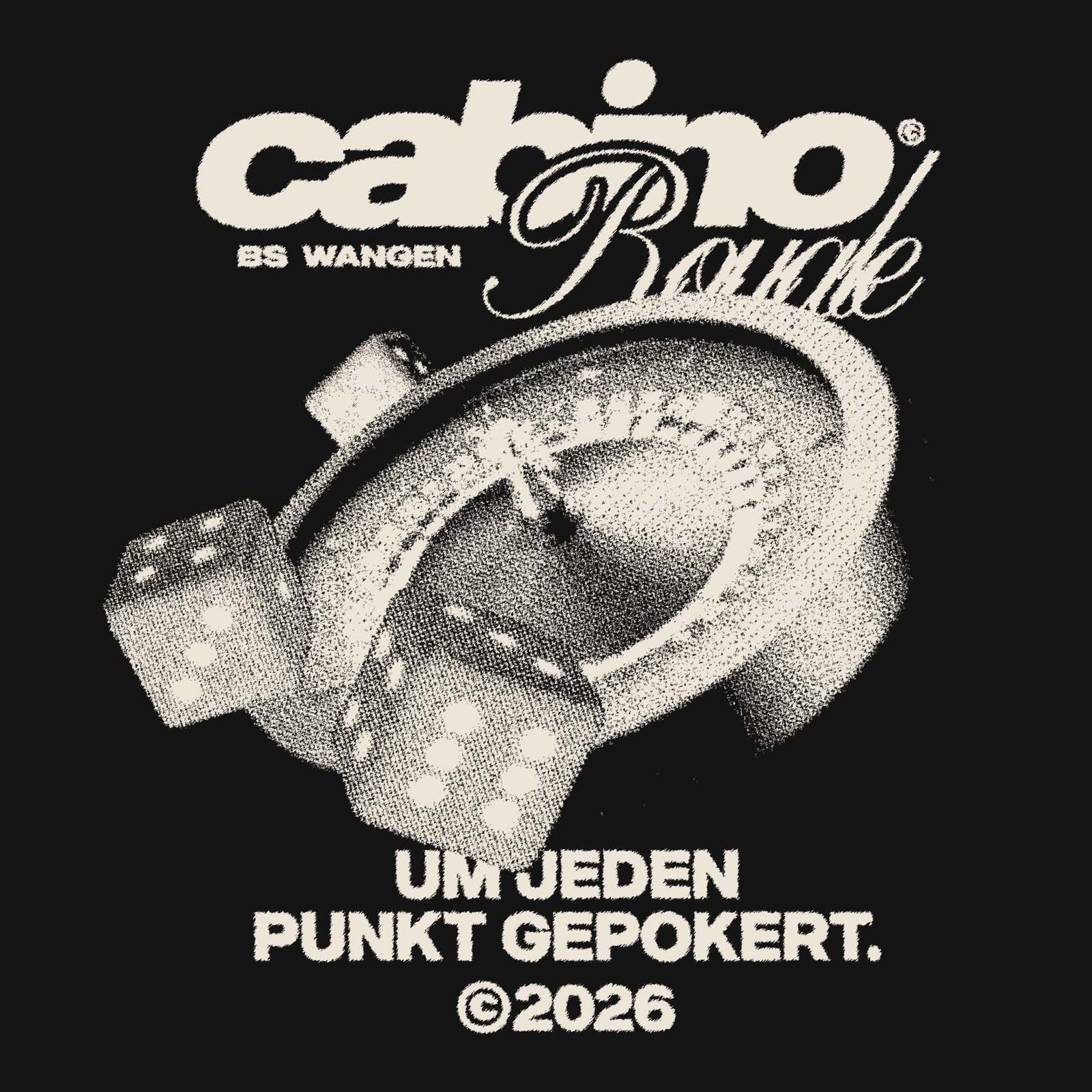 Cabino Royale – Grunge Roulette Würfel Schwarz
