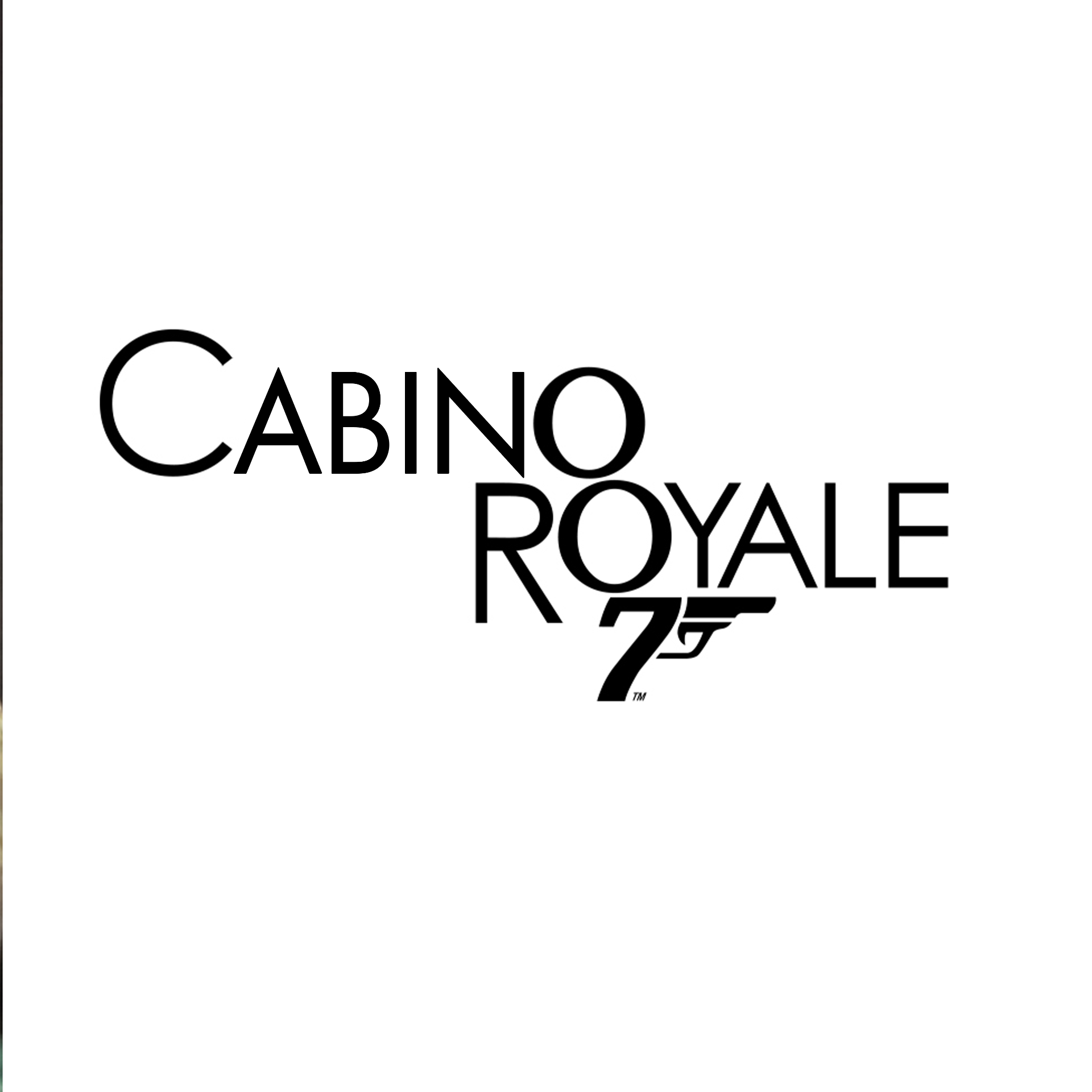 Cabino Royale 007 – Bond Logo Typo Schwarz Weiß Minimalistisch
