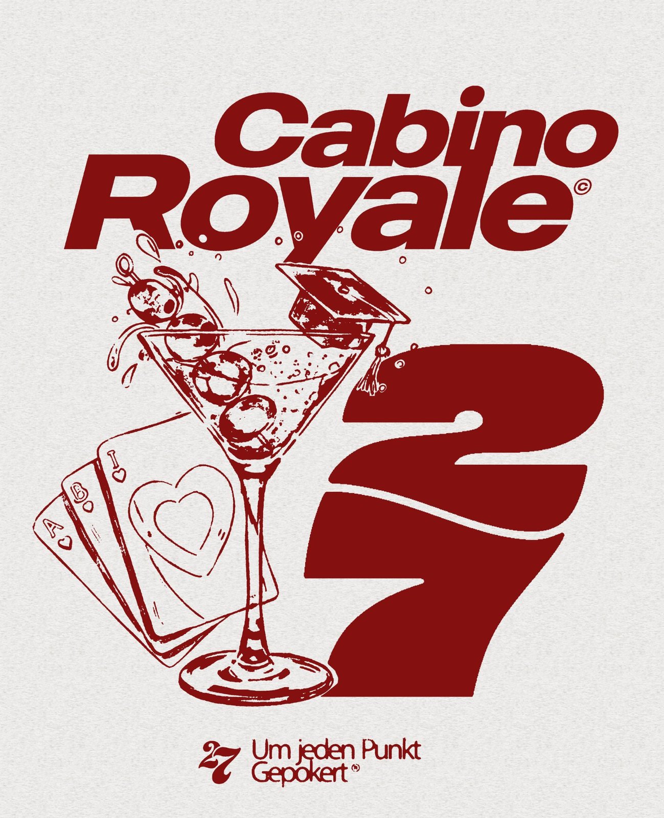 Cabino Royale 27 – Bold Typo Martini Bordeaux
