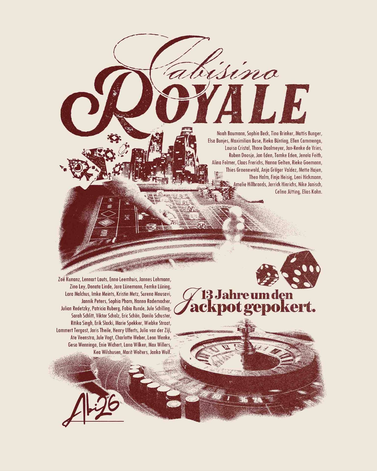 Cabisino Royale – Vintage Skyline Roulette Namensliste Bordeaux
