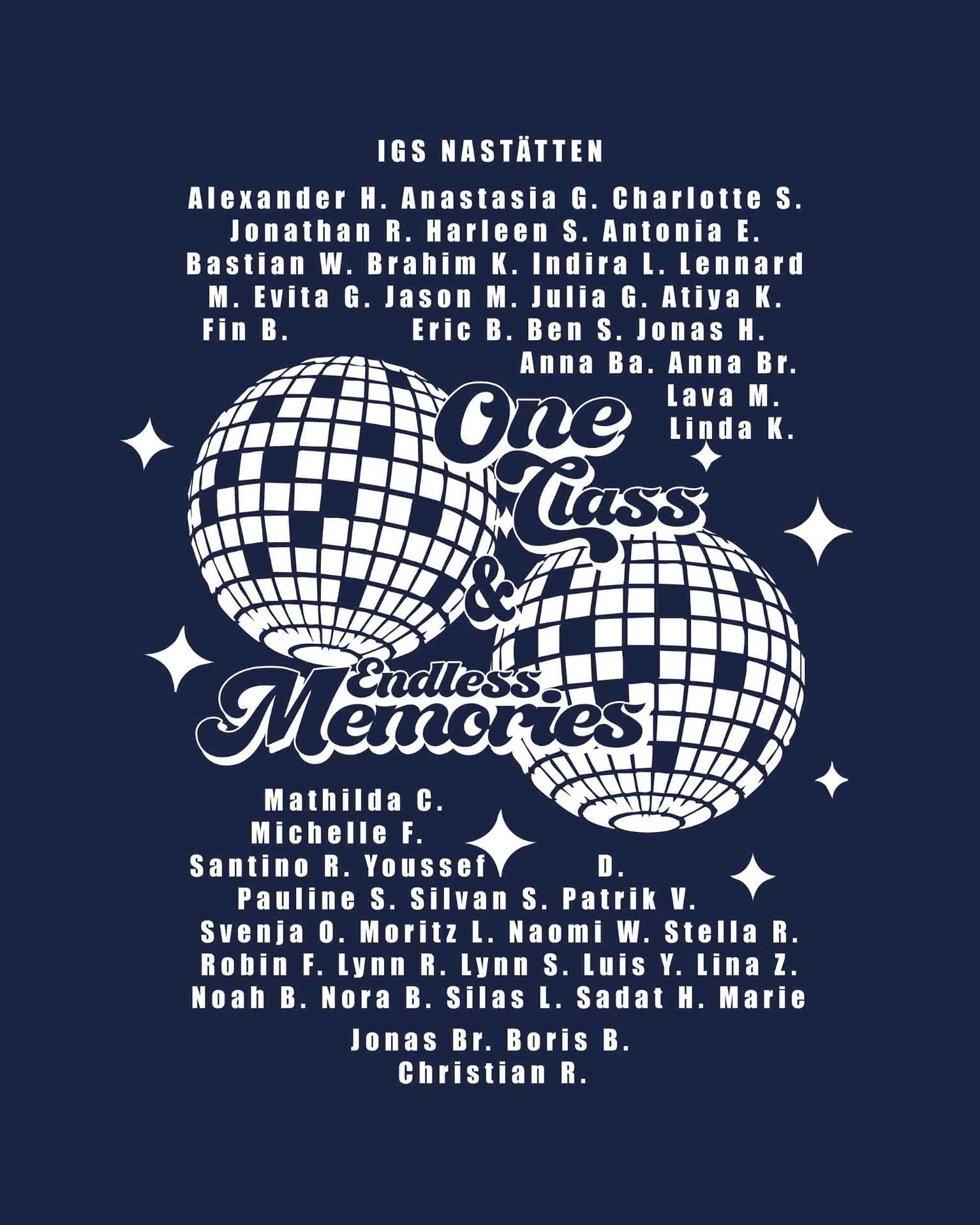 One Class & Endless Memories – IGS Nastätten Discokugeln Sparkles Navy